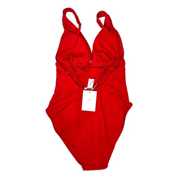 Andie Swim The Sardinia Cherry Red Minimalist Compressive One Piece NWT XS - Picture 5 of 6